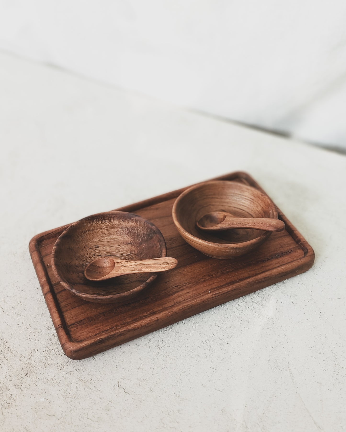 Era Kayu Wooden Condiment Set