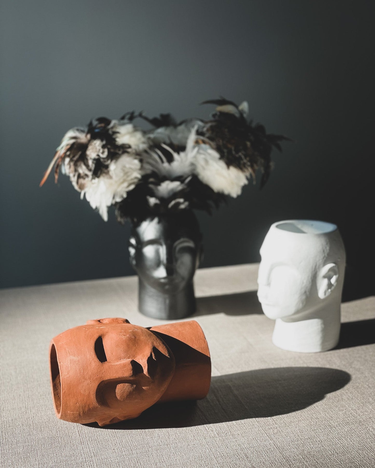 Tribesmen Head Vase