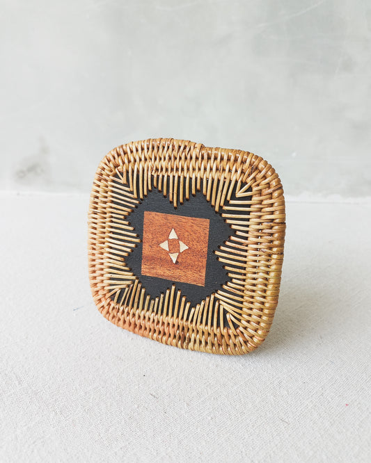 BLACK DIAMOND ROUND ATE INDIVIDUAL COASTER