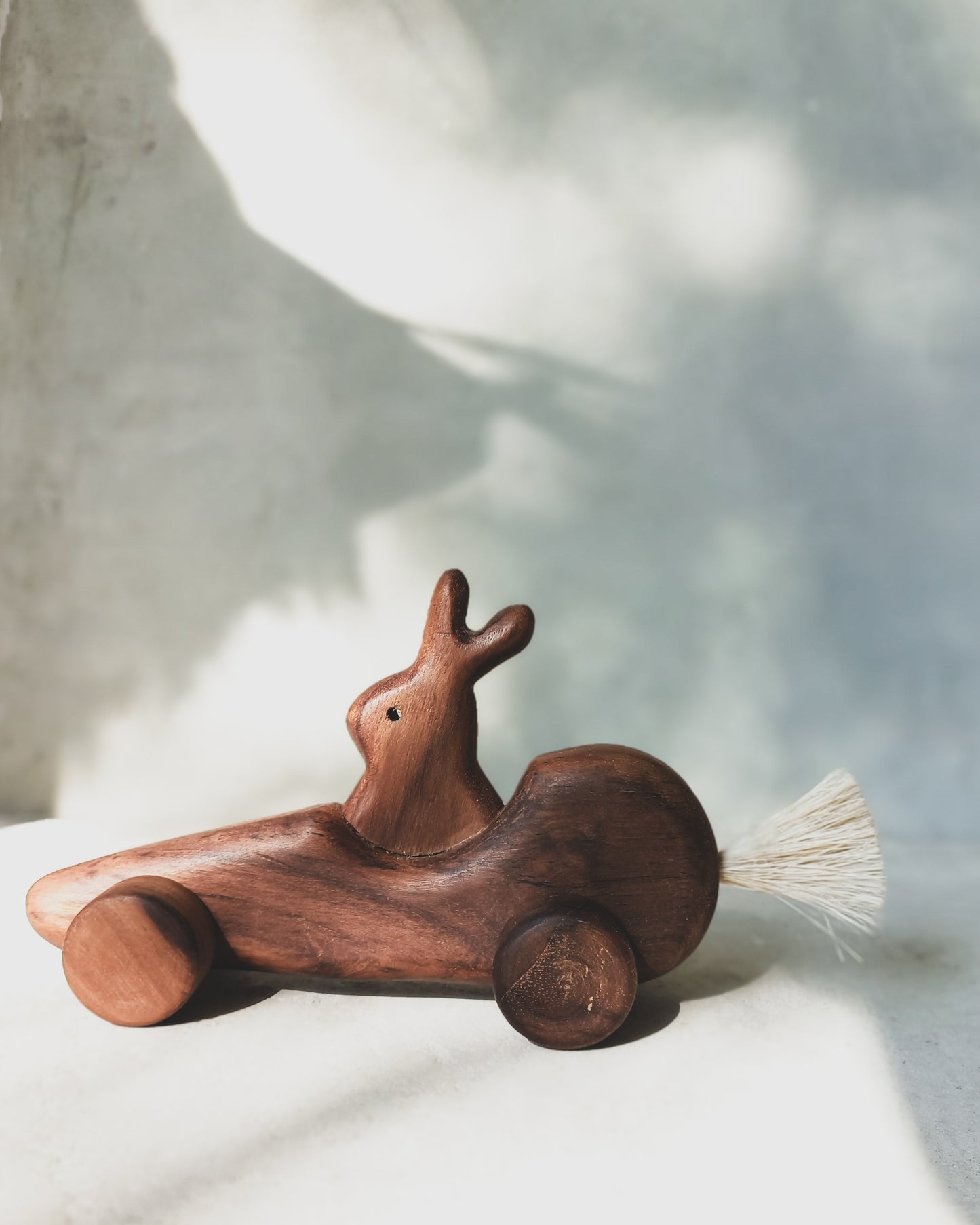 Bunny On Wheels Wooden Toy