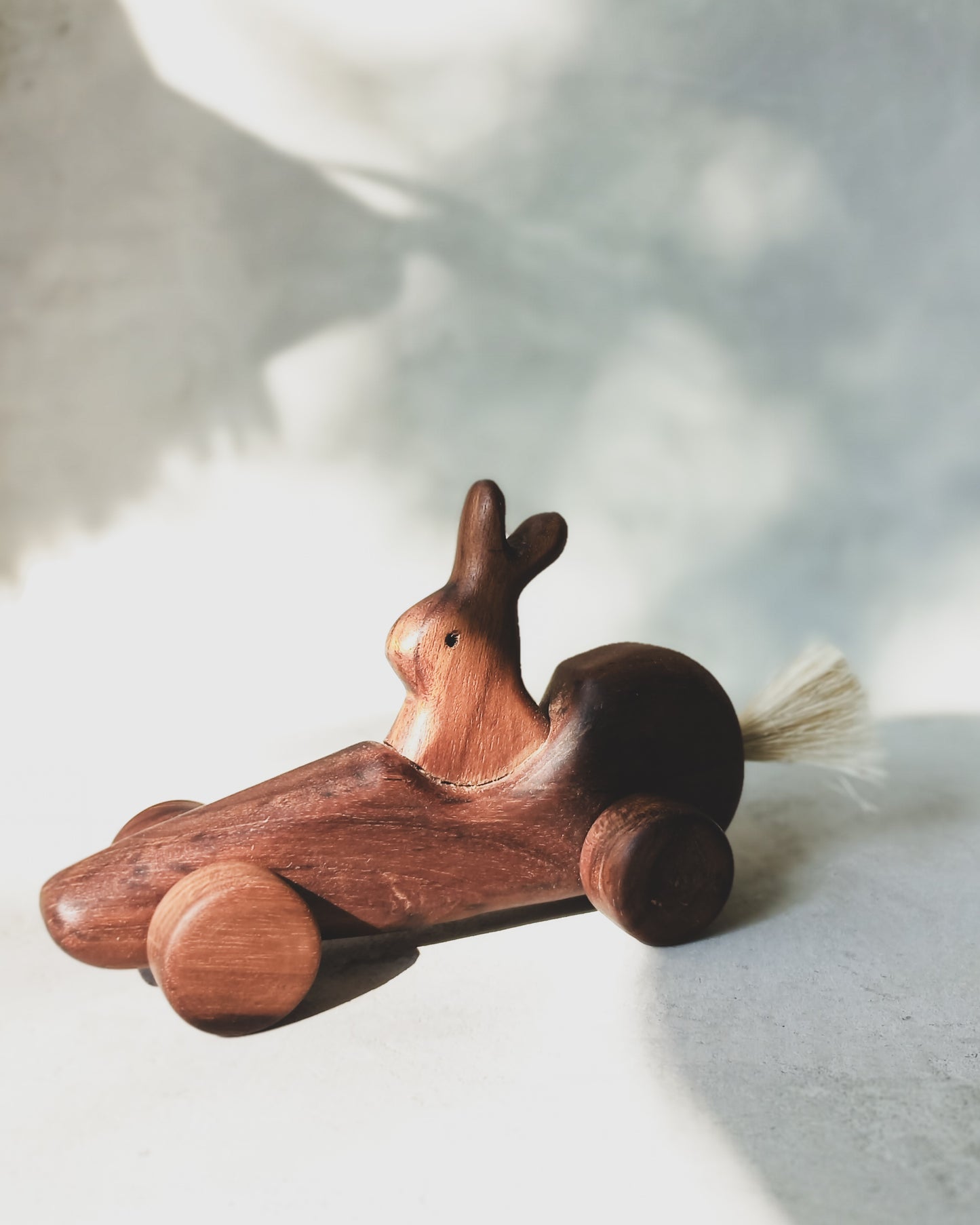 Bunny On Wheels Wooden Toy