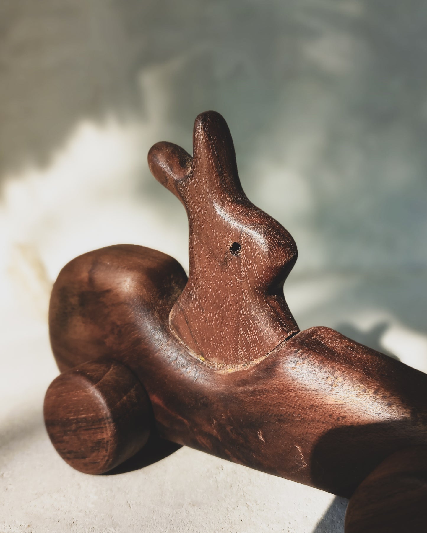 Bunny On Wheels Wooden Toy