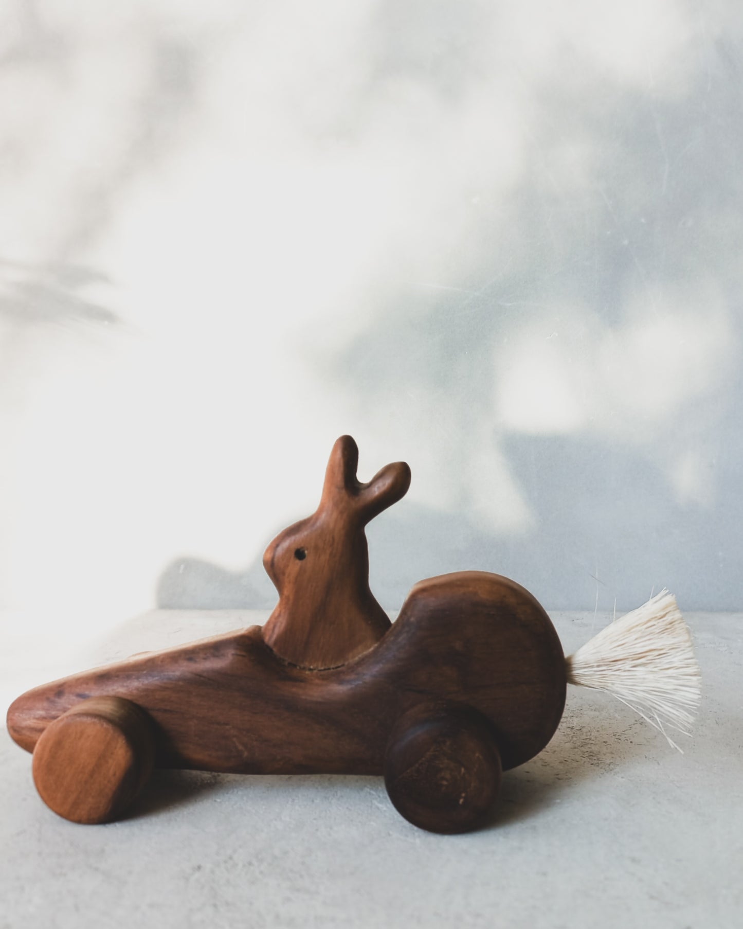 Bunny On Wheels Wooden Toy