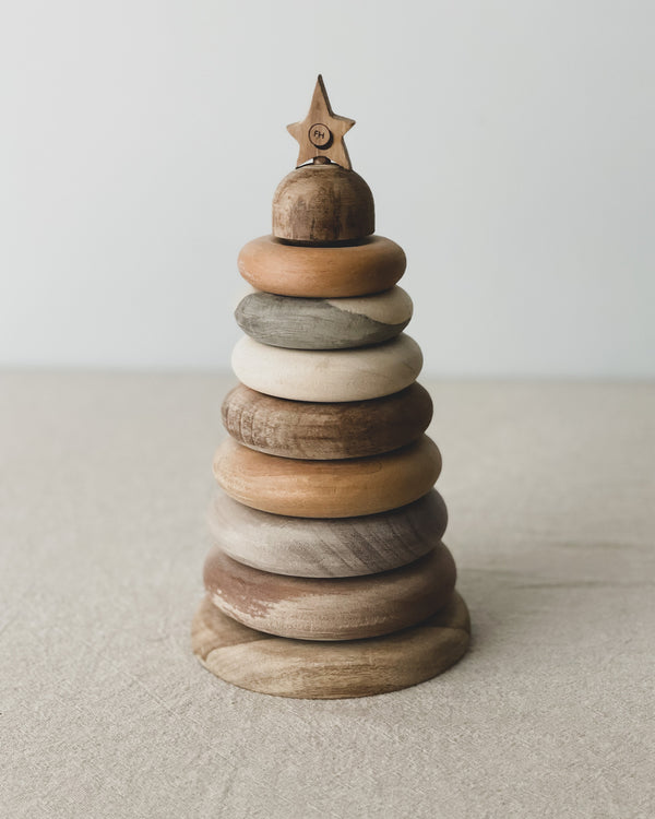 Donut Tower Wooden Toy