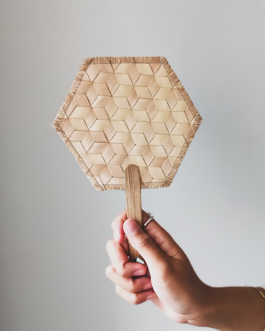 Hexa Lontar Hand Fan
